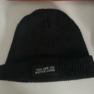 Urban Native Era You Are On Native Land Beanie Black